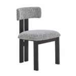 Set of 2 Upholstered Armless Dining Chairs with Metal Legs 