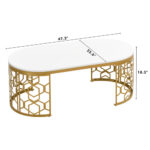 Modern Oval Shaped Coffee Table – Stylish & Space Saving Living Room Table 