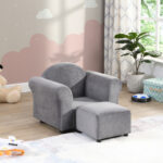 Velvet Soft Bag Sofa with Footstool – Cozy & Stylish Lounge Seating 