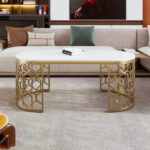 Modern Oval Shaped Coffee Table – Stylish & Space Saving Living Room Table 