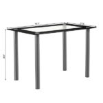 Black And Clear Dining Table Set – Modern Glass Table with Stylish Chairs 