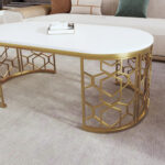 Modern Oval Shaped Coffee Table – Stylish & Space Saving Living Room Table 